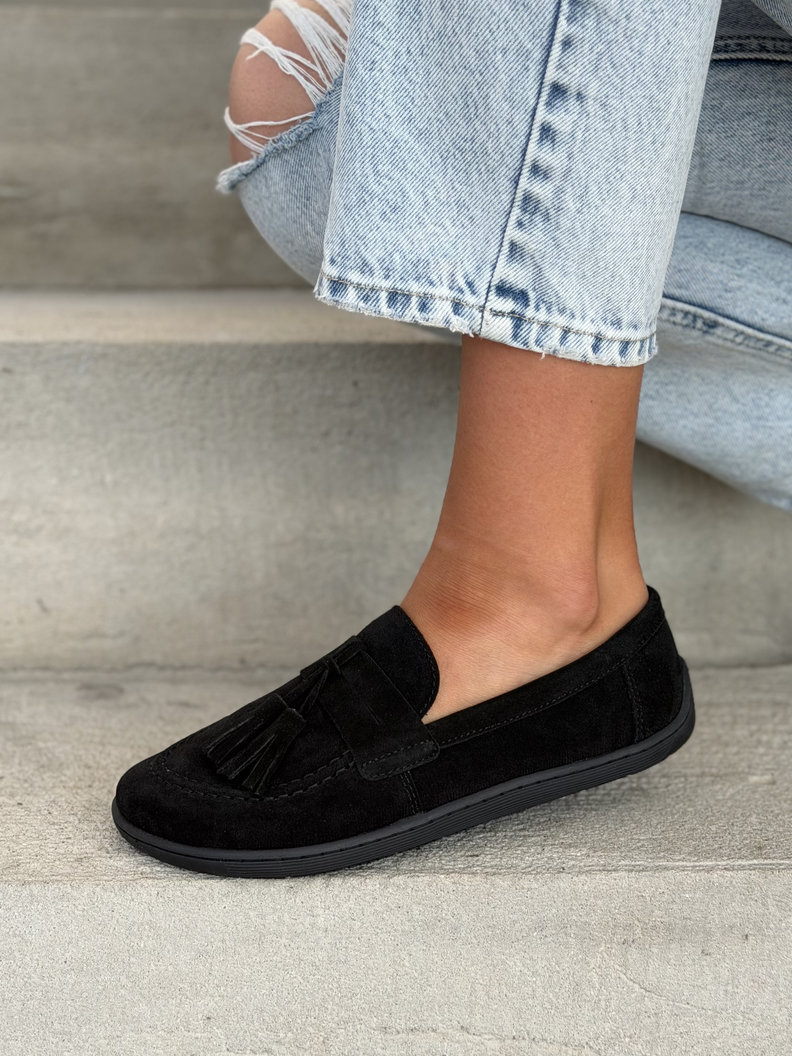 Mokasyny KAZADII BAREFOOT FRESIA BLACK skóra naturalna - obrazek 7