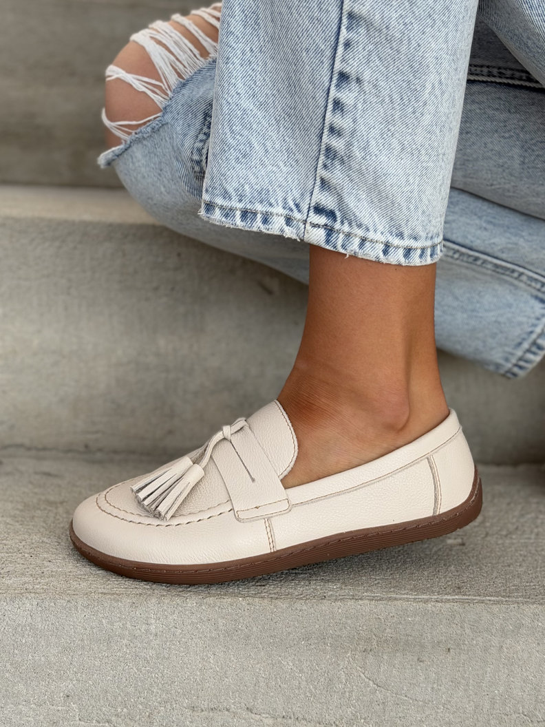 Mokasyny KAZADII BAREFOOT FRESIA BEIGE skóra naturalna - obrazek 9