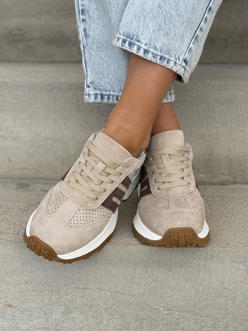 BEŻOWE SNEAKERSY ADRIENN skóra naturalna - obrazek 9