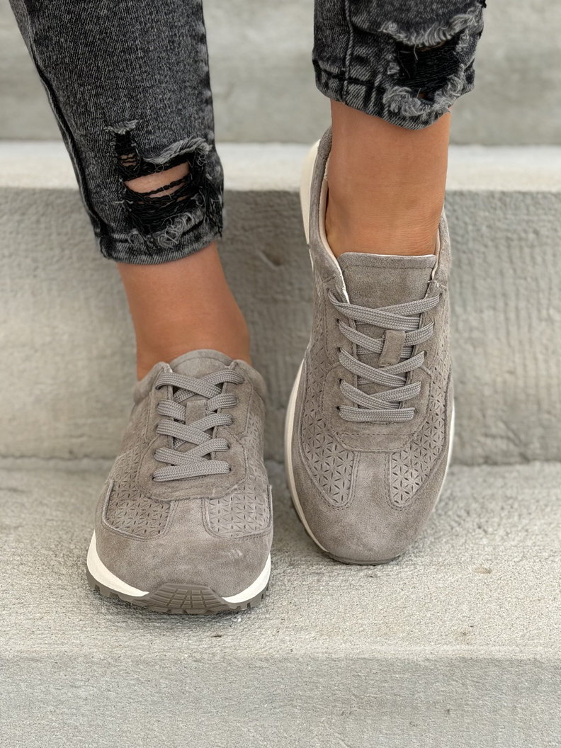 SPORTOWE BUTY DAMSKIE MIRES KHAKI skóra naturalna - obrazek 3