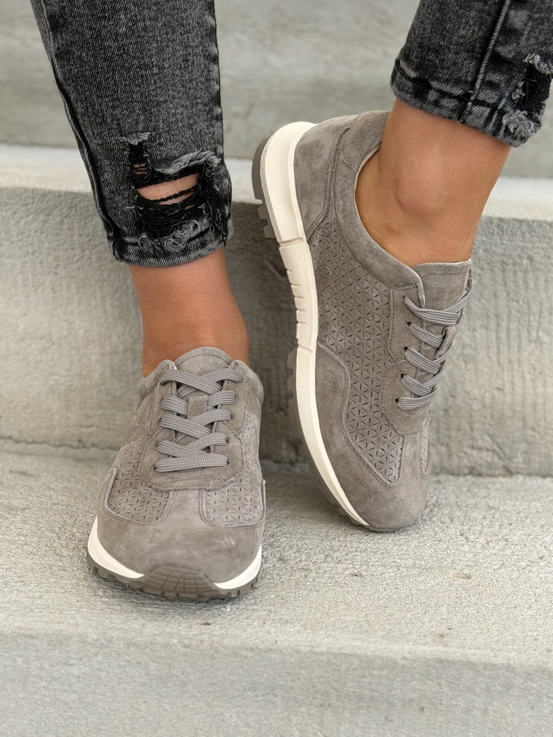 SPORTOWE BUTY DAMSKIE MIRES KHAKI skóra naturalna - obrazek 5
