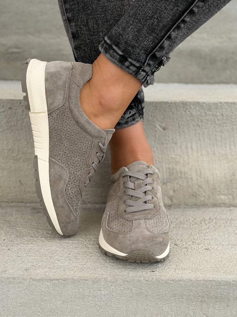 SPORTOWE BUTY DAMSKIE MIRES KHAKI skóra naturalna