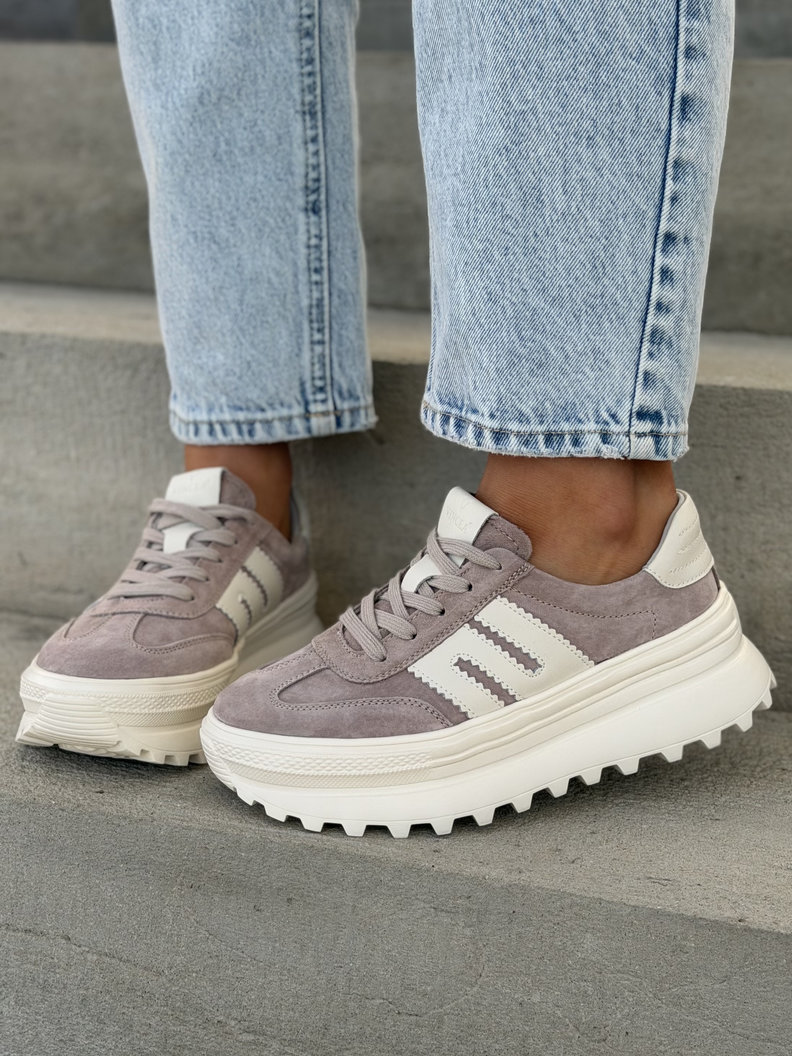 Sneakersy ADIOS BEIGE skóra naturalna - obrazek 8