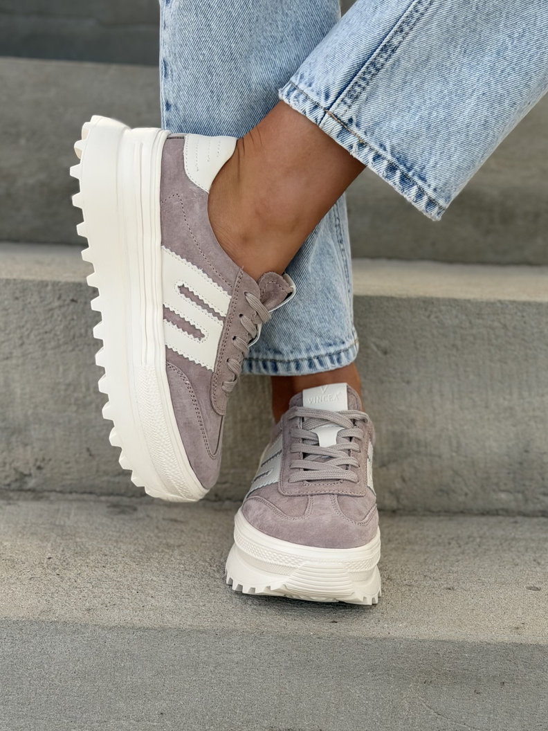 Sneakersy ADIOS BEIGE skóra naturalna - obrazek 4