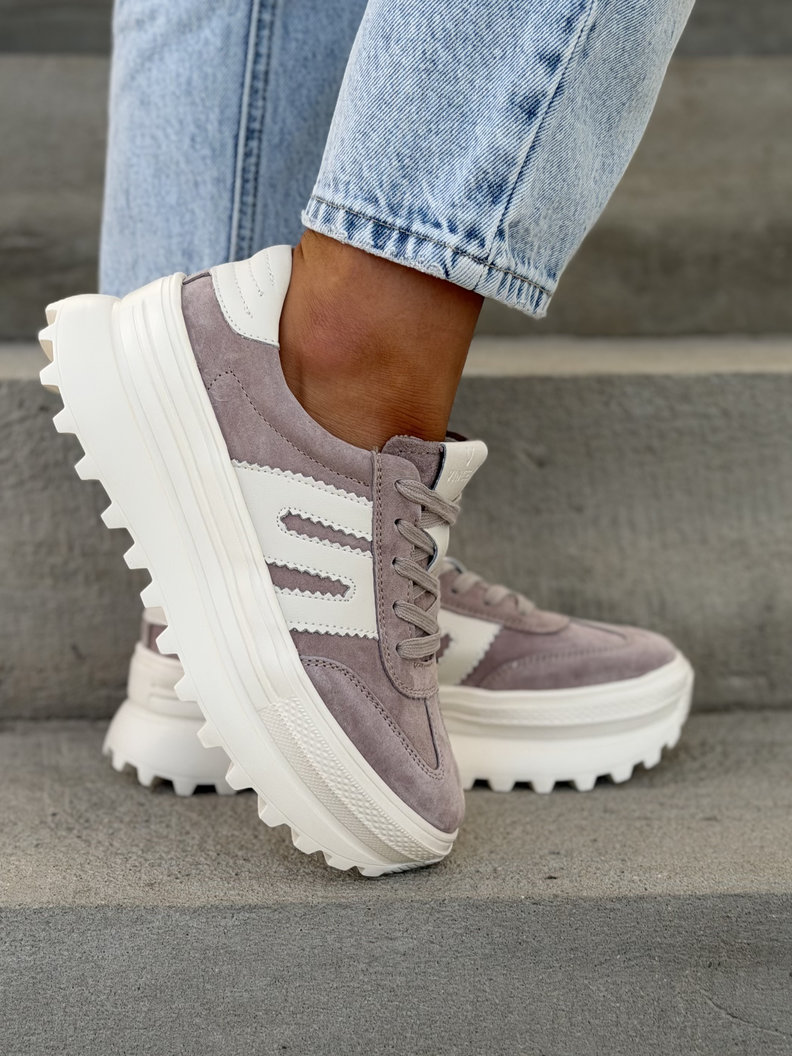 Sneakersy ADIOS BEIGE skóra naturalna - obrazek 5