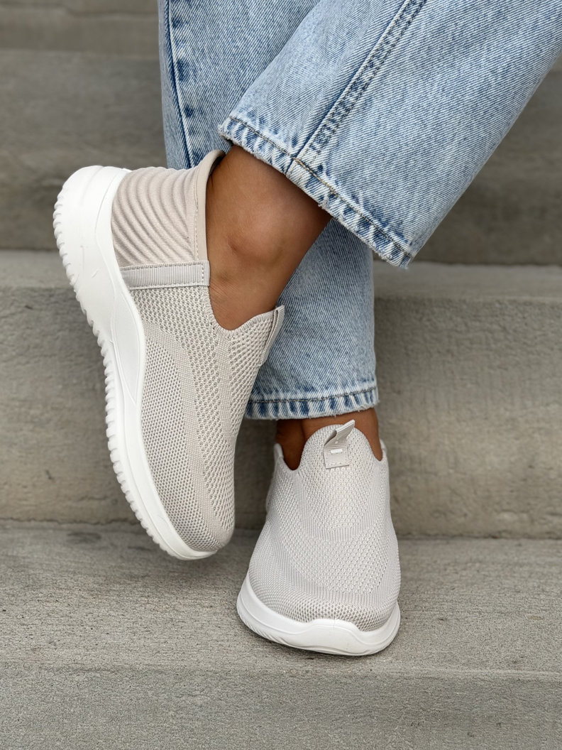 Sneakersy FLEX COMFORT BEIGE lekkie jak piórko - obrazek 5