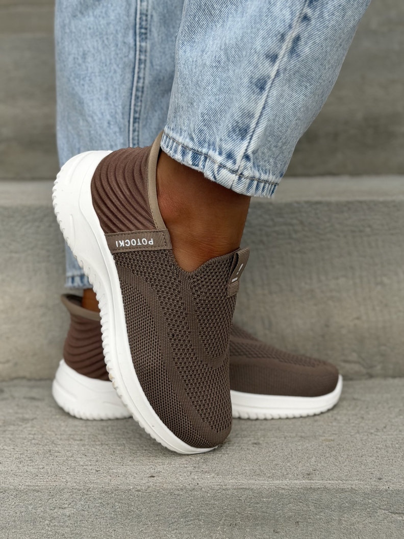 Sneakersy FLEX COMFORT COFFEE lekkie jak piórko - obrazek 6