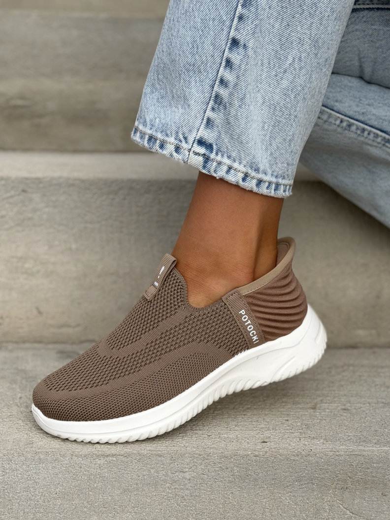 Sneakersy FLEX COMFORT COFFEE lekkie jak piórko