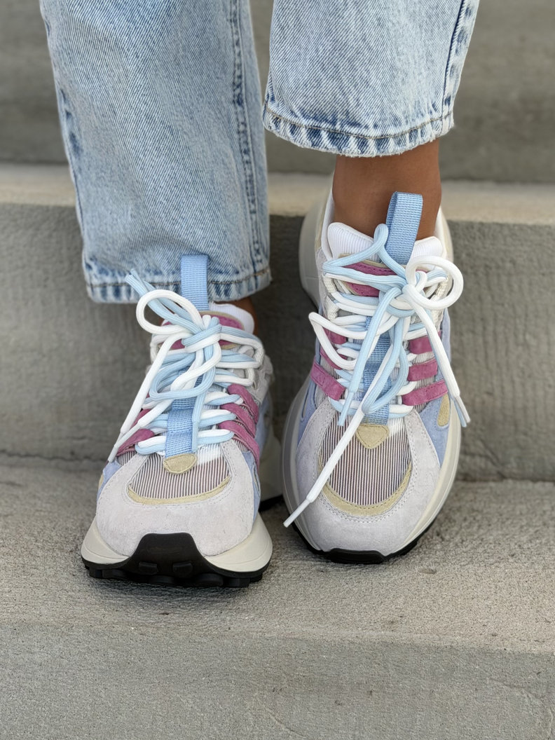 Sneakersy PUERTO BANUS BLUE MULTI bardzo lekkie - obrazek 4