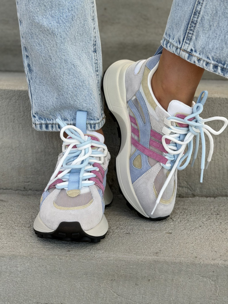 Sneakersy PUERTO BANUS BLUE MULTI bardzo lekkie - obrazek 5