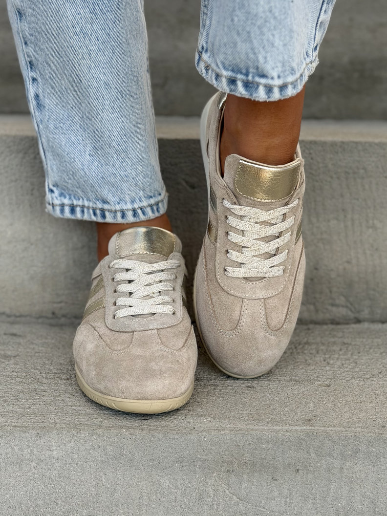 TRAMPKI FABIENE BEIGE skóra naturalna - obrazek 3