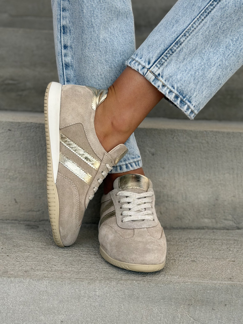 TRAMPKI FABIENE BEIGE skóra naturalna - obrazek 4