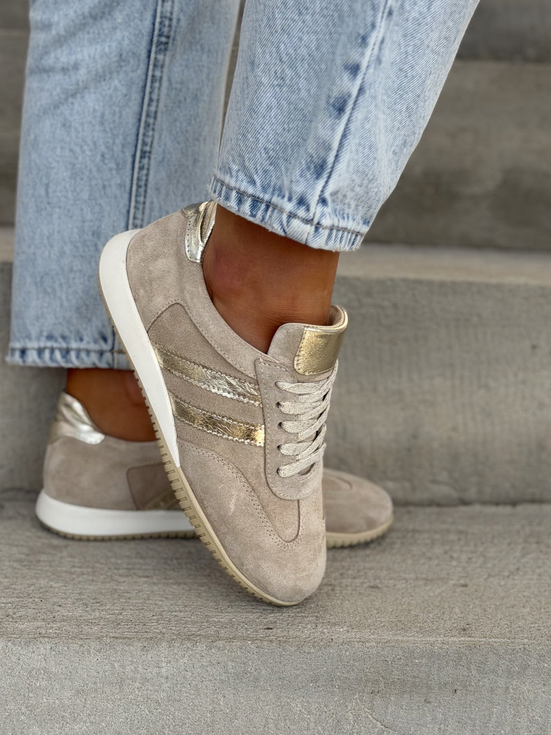 TRAMPKI FABIENE BEIGE skóra naturalna - obrazek 5