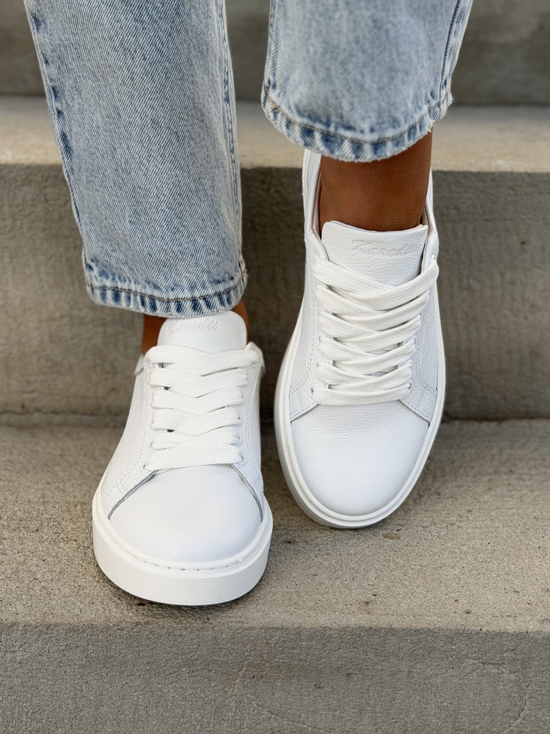 TRAMPKI KAZADII INFINITY WHITE skóra naturalna - obrazek 3