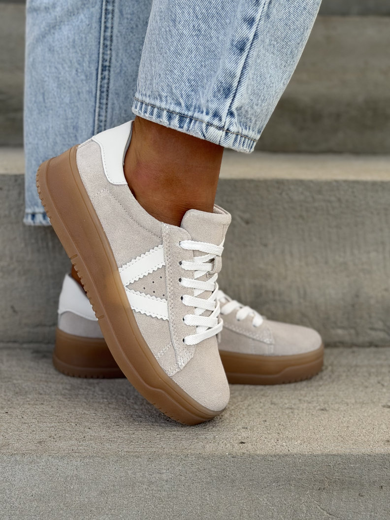Trampki AVENTURA BEIGE mega wygodne skóra naturalna - obrazek 3