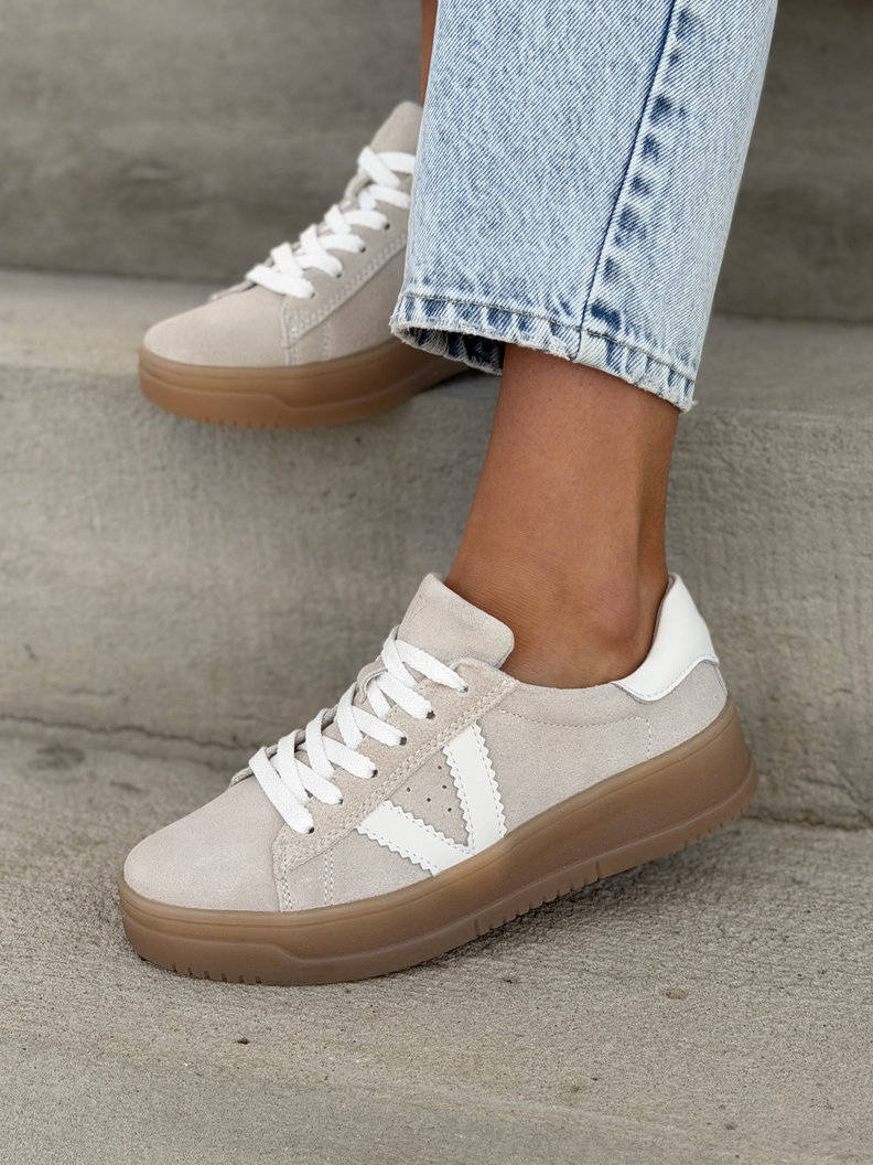 Trampki AVENTURA BEIGE mega wygodne skóra naturalna - obrazek 8