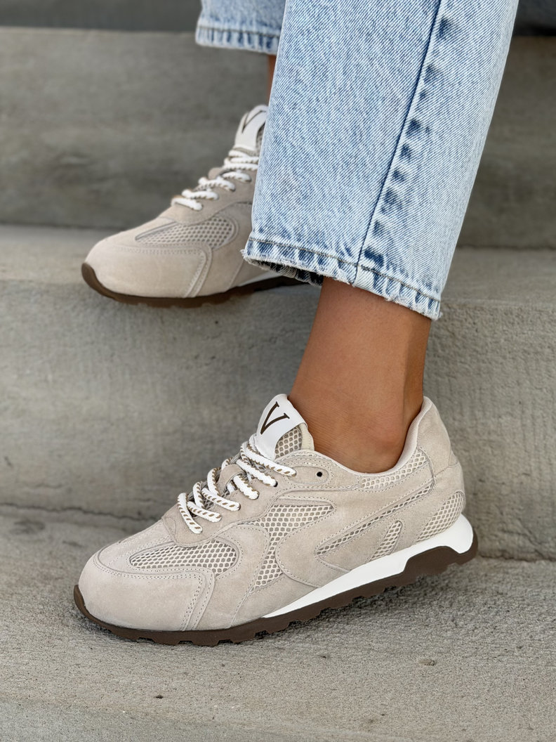 Trampki CORINNA BEIGE skóra naturalna - obrazek 3