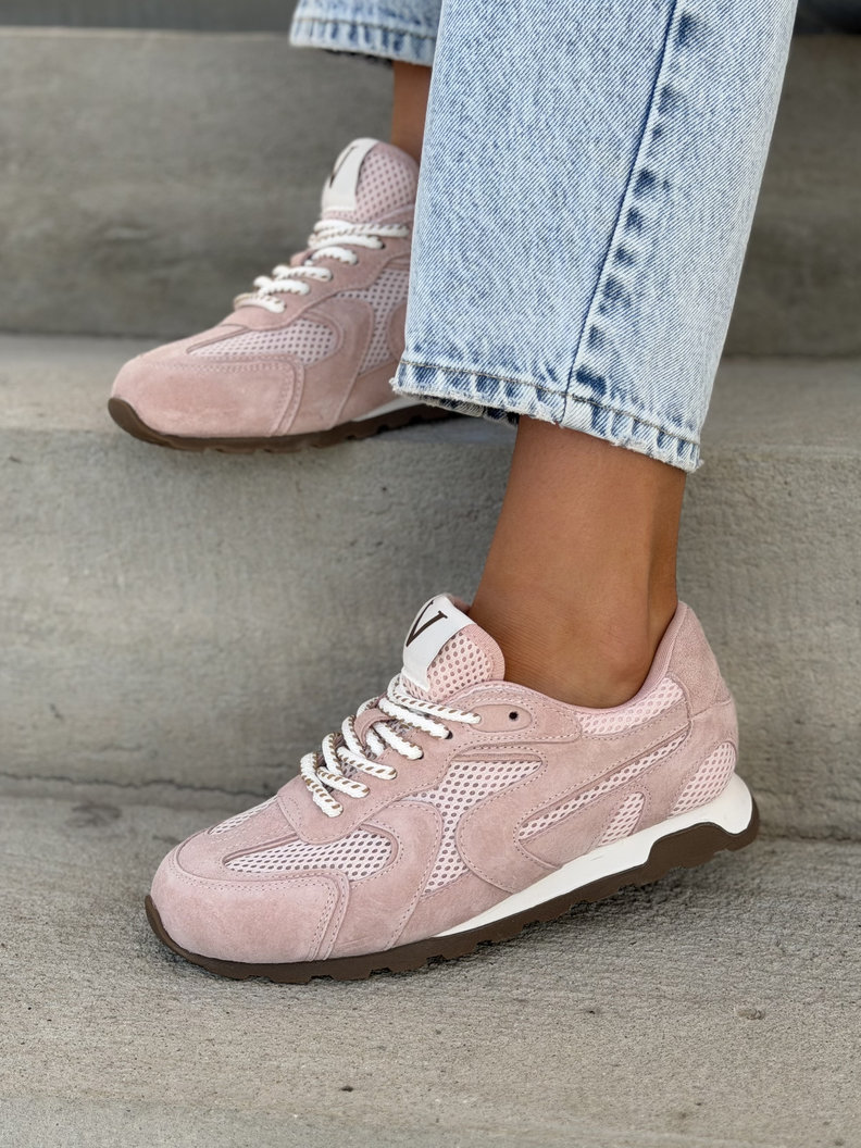 Trampki CORINNA PINK skóra naturalna - obrazek 3