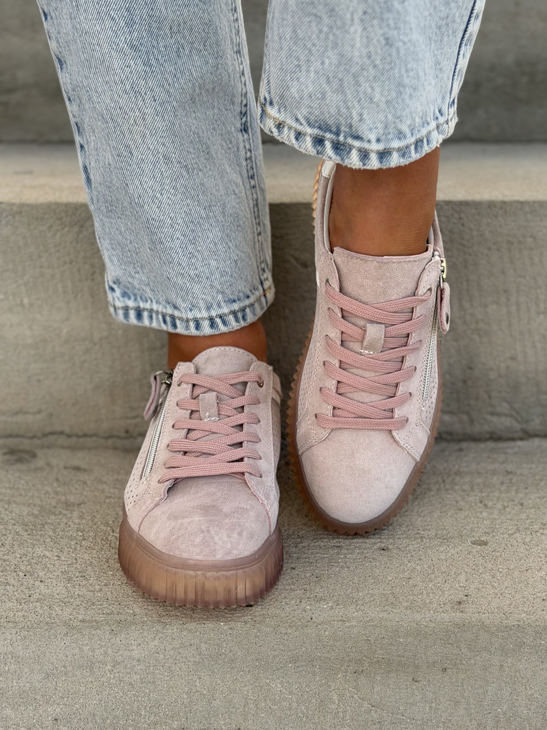 Trampki HOLLI PINK skóra naturalna - obrazek 4