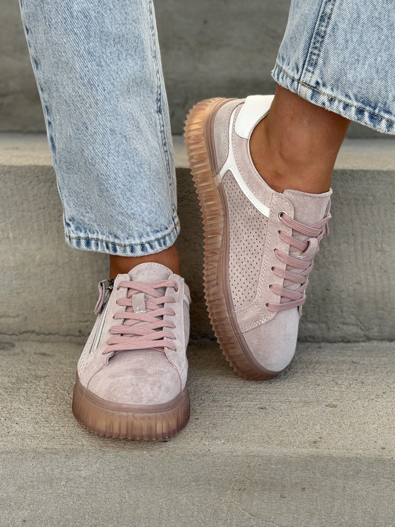 Trampki HOLLI PINK skóra naturalna - obrazek 6