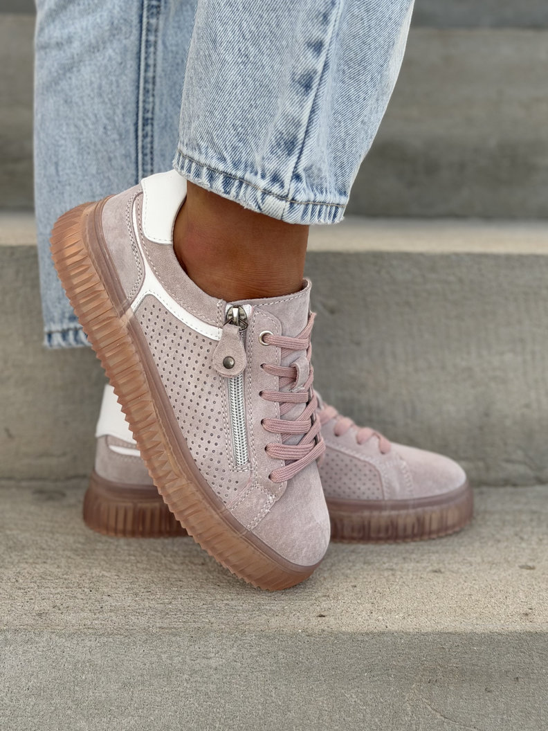 Trampki HOLLI PINK skóra naturalna - obrazek 8