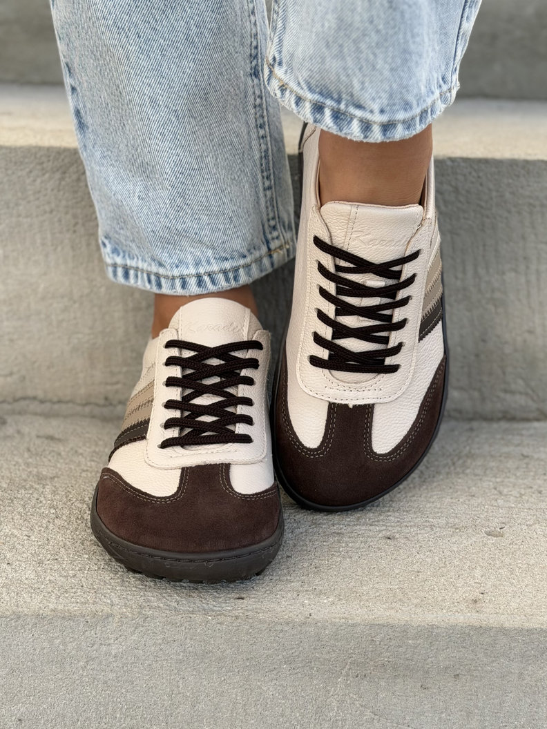 Trampki KAZADII GELATO BAREFOOT BEIGE CHOCO skóra naturalna - obrazek 4