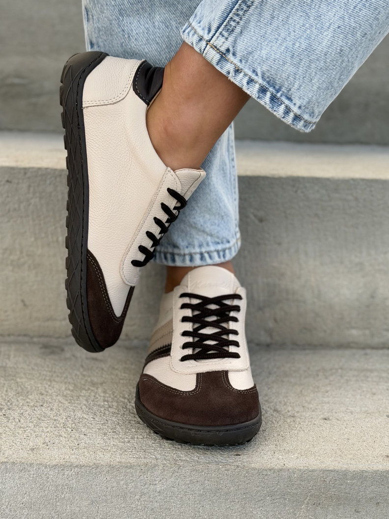 Trampki KAZADII GELATO BAREFOOT BEIGE CHOCO skóra naturalna - obrazek 7