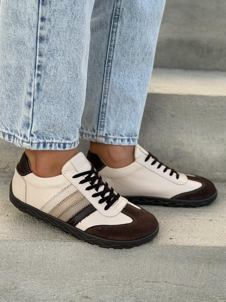 Trampki KAZADII GELATO BAREFOOT BEIGE CHOCO skóra naturalna - obrazek 5