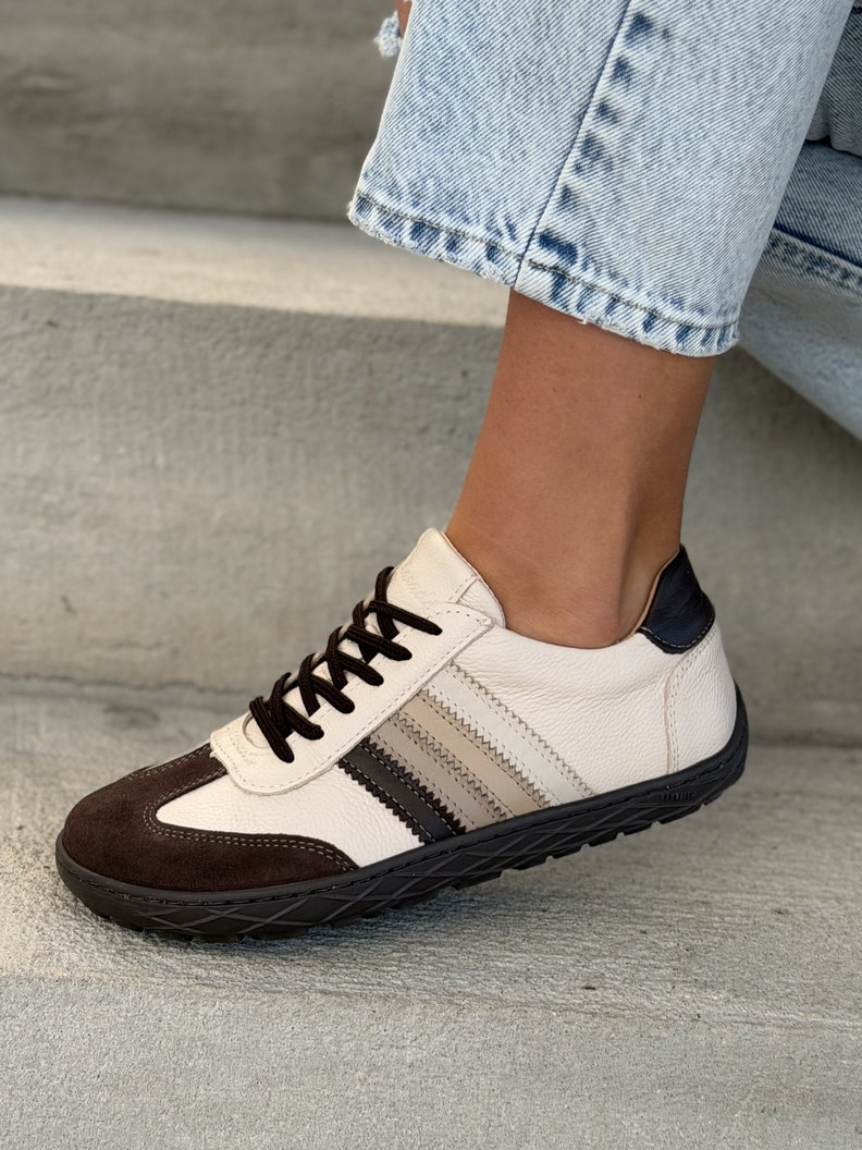 Trampki KAZADII GELATO BAREFOOT BEIGE CHOCO skóra naturalna - obrazek 8