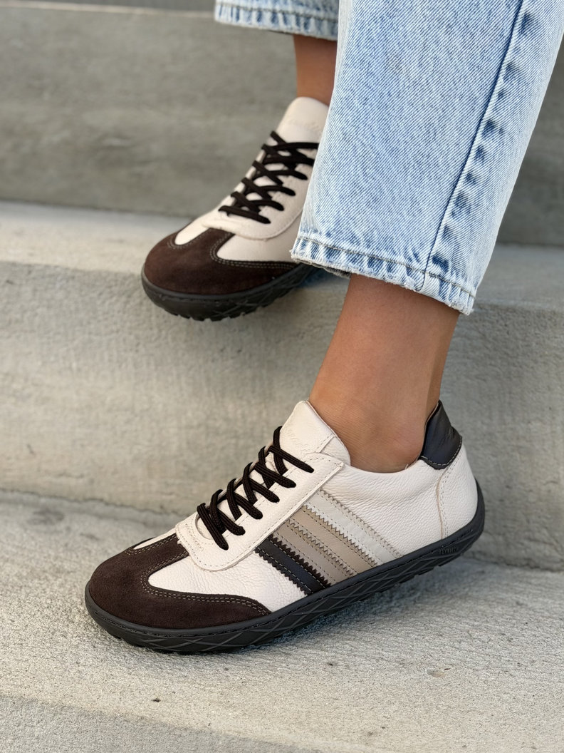 Trampki KAZADII GELATO BAREFOOT BEIGE CHOCO skóra naturalna - obrazek 3