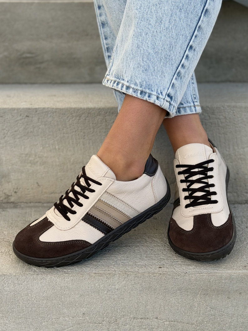Trampki KAZADII GELATO BAREFOOT BEIGE CHOCO skóra naturalna - obrazek 9