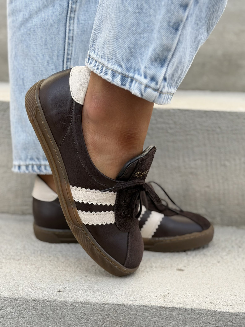 WYGODNE TRAMPKI KAZADII LAVI CHOCO skóra naturalna - obrazek 8