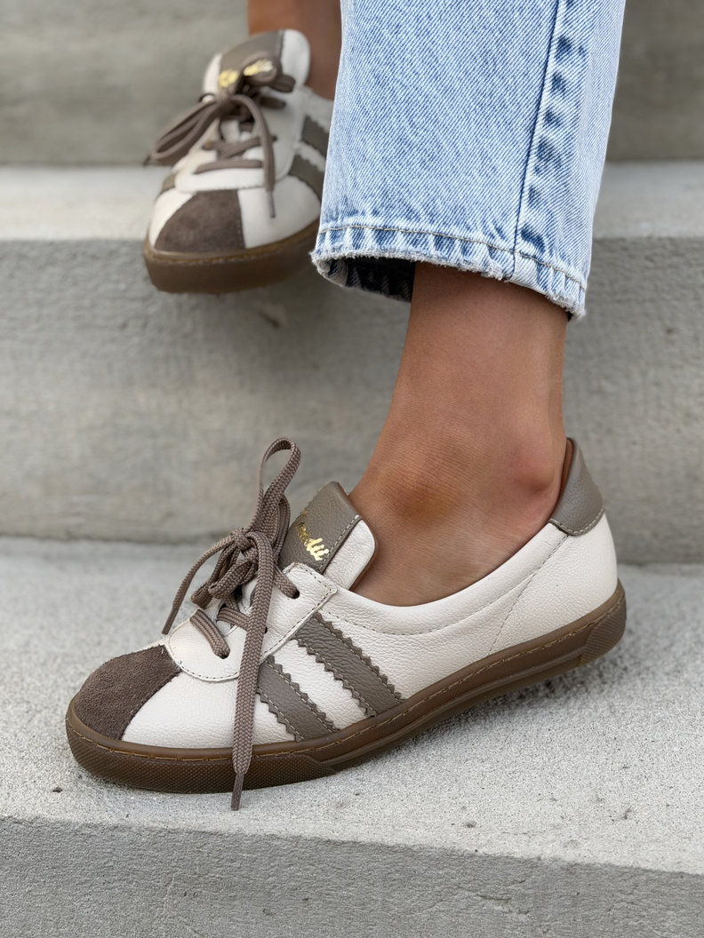 WYGODNE TRAMPKI KAZADII LAVI BEIGE skóra naturalna