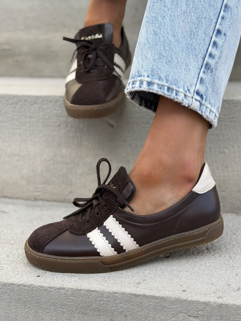 WYGODNE TRAMPKI KAZADII LAVI CHOCO skóra naturalna