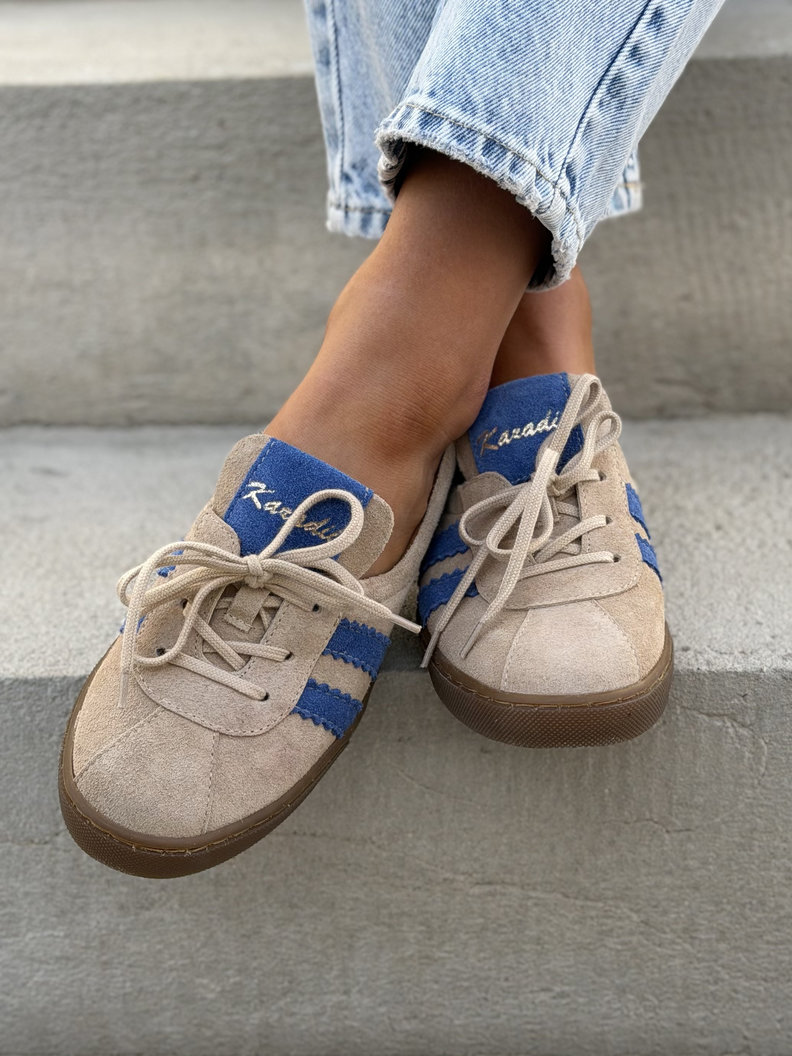 WYGODNE TRAMPKI KAZADII LAVI BEIGE BLUE skóra naturalna - obrazek 8