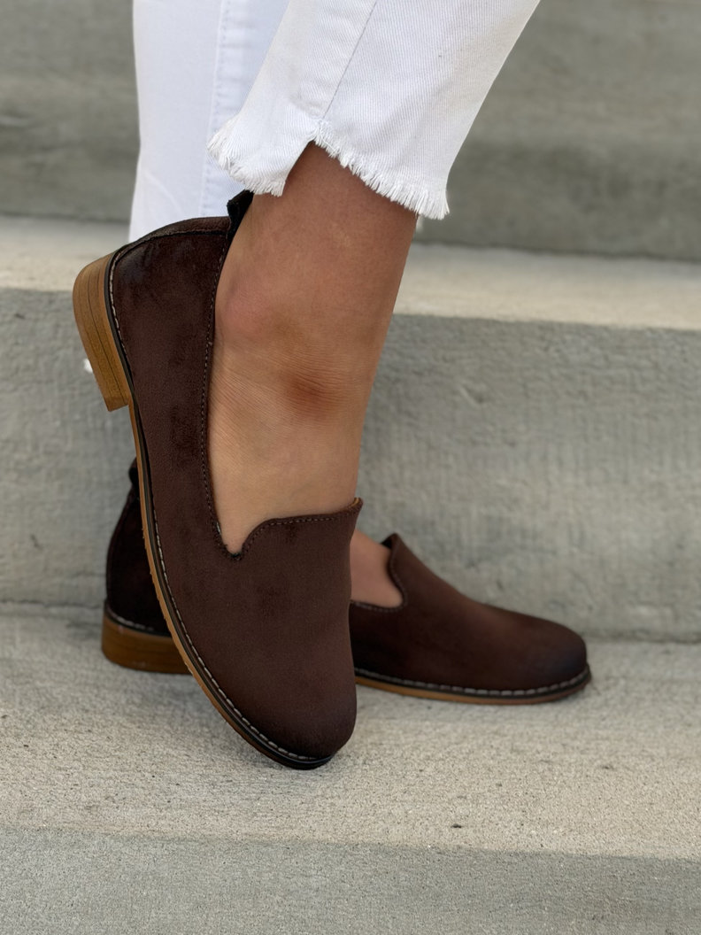 Wygodne MOKASYNY RUNA CHOCO SUEDE - obrazek 3