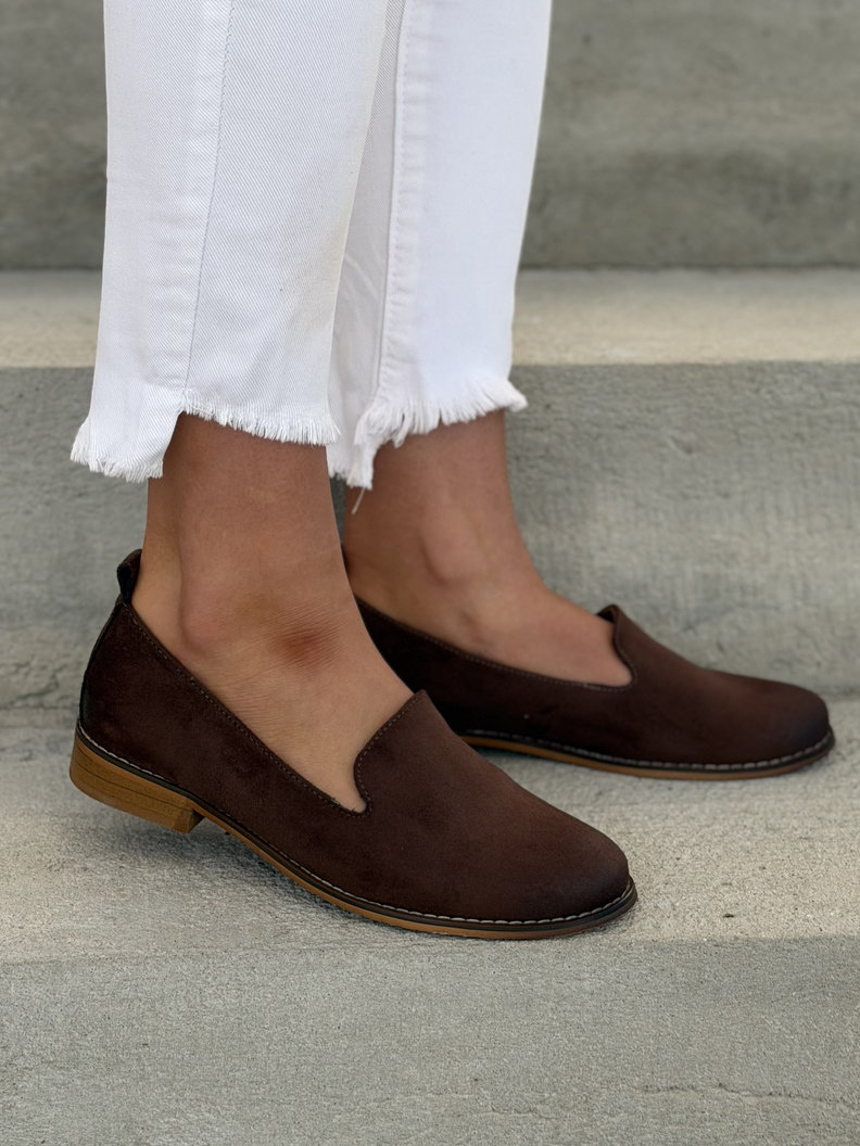 Wygodne MOKASYNY RUNA CHOCO SUEDE