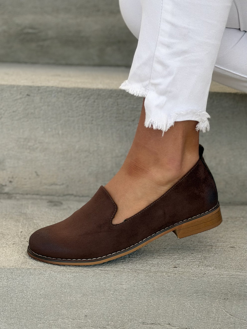 Wygodne MOKASYNY RUNA CHOCO SUEDE - obrazek 7