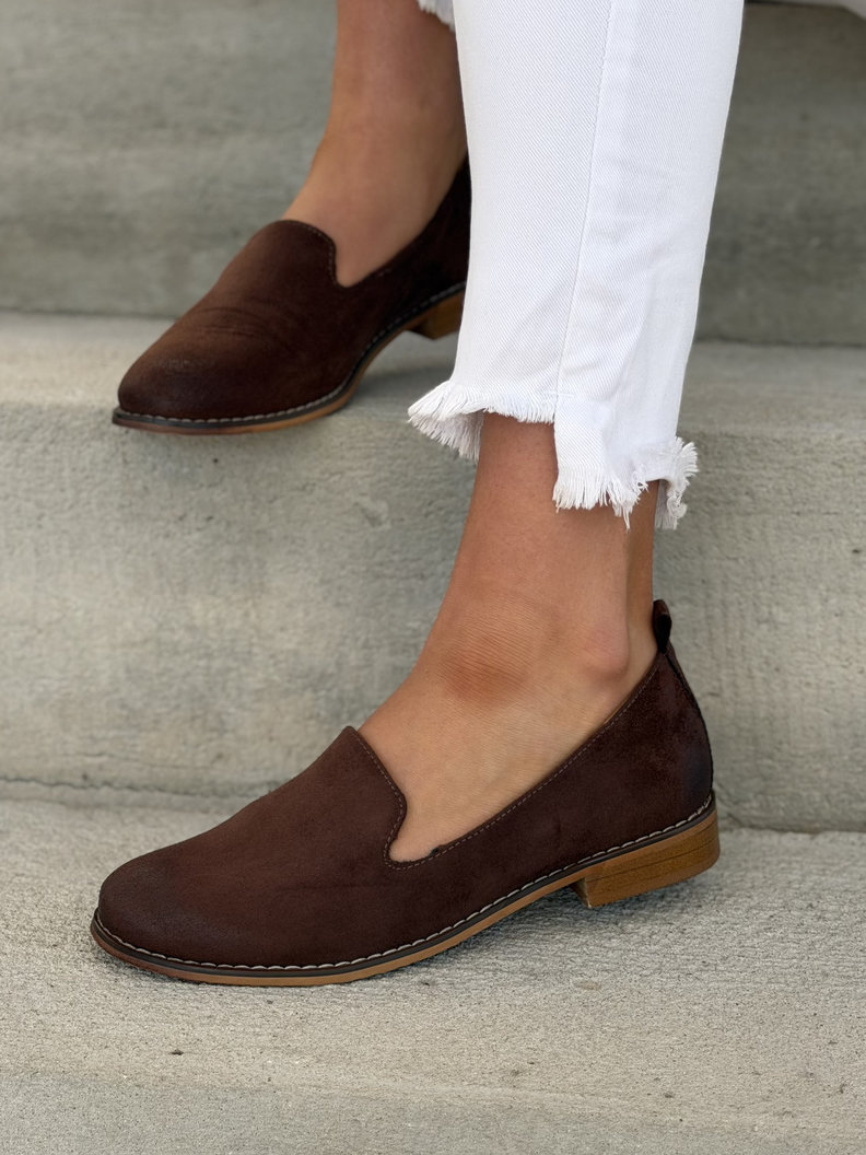 Wygodne MOKASYNY RUNA CHOCO SUEDE - obrazek 4