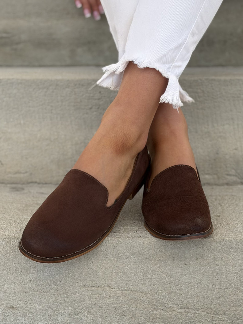 Wygodne MOKASYNY RUNA CHOCO SUEDE - obrazek 8