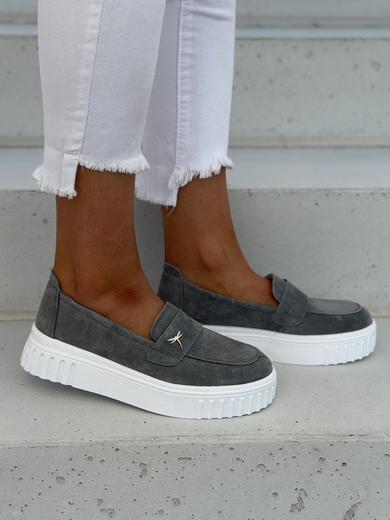 Modne mokasyny ZANE GREY skóra naturalne - obrazek 6