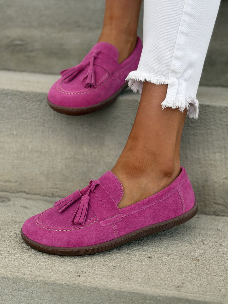 Mokasyny KAZADII BAREFOOT FRESIA FUXIA skóra naturalna - obrazek 3