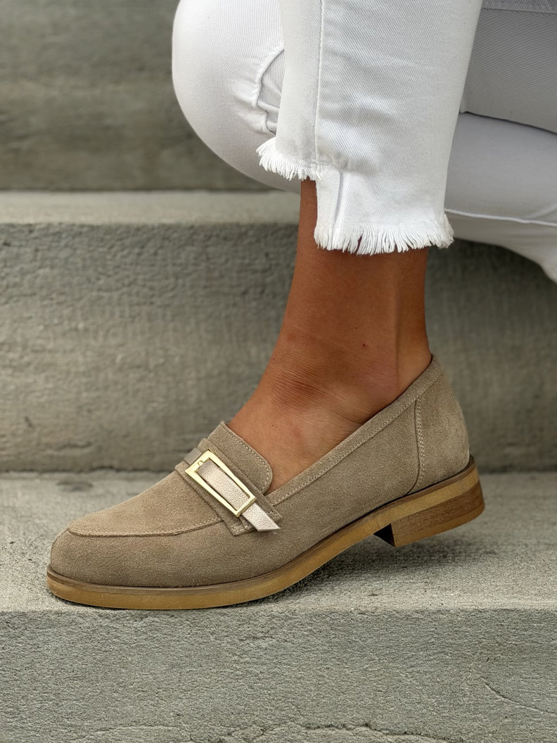 Mokasyny KAZADII BELLAGIO BEIGE skóra naturalna - obrazek 8
