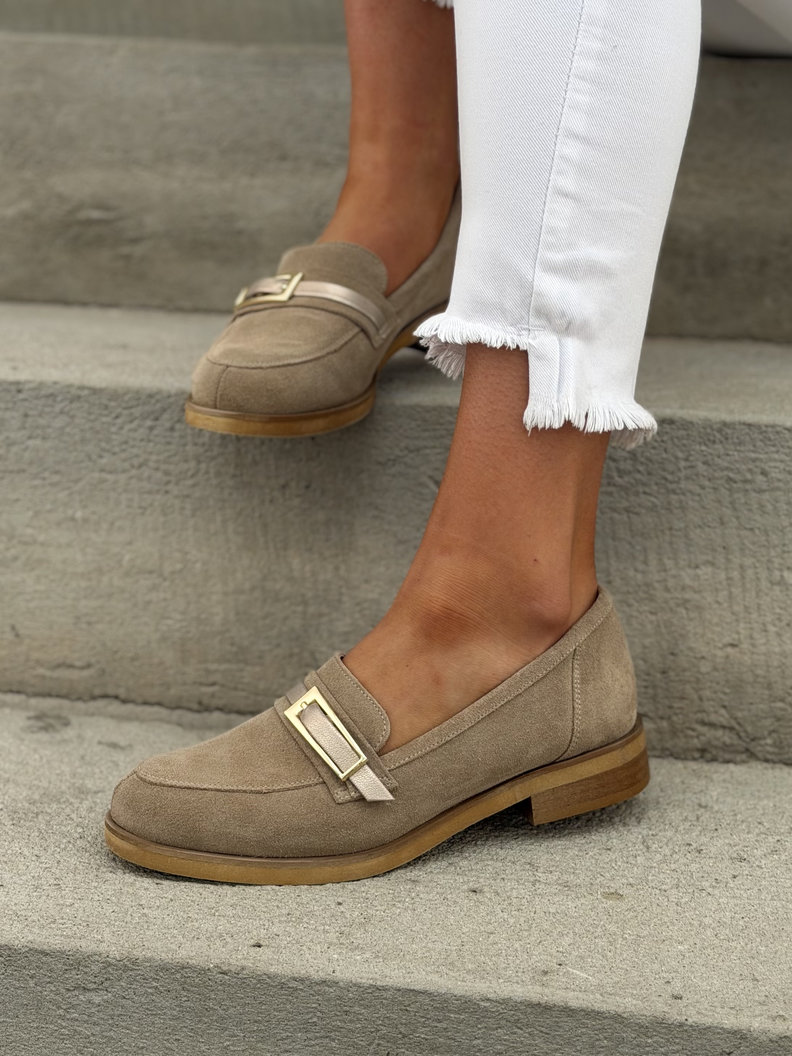 Mokasyny KAZADII BELLAGIO BEIGE skóra naturalna - obrazek 3