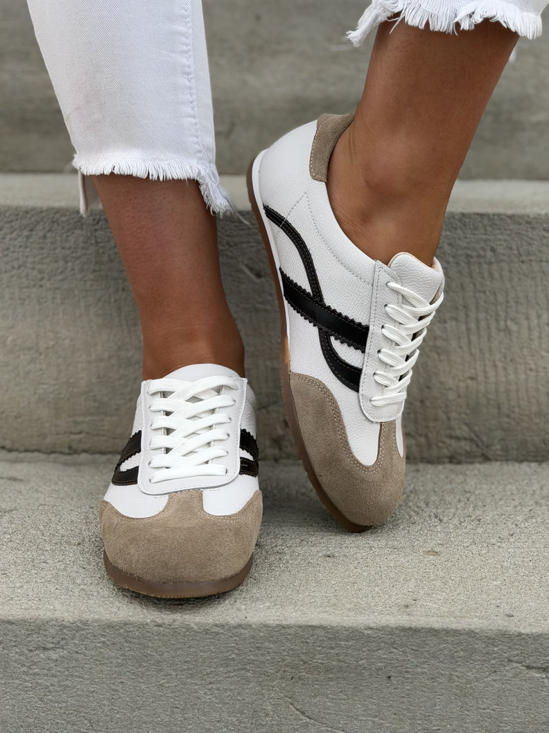 Sportowe buty damskie KAZADII MONEVA WHITE skóra naturalna - obrazek 4