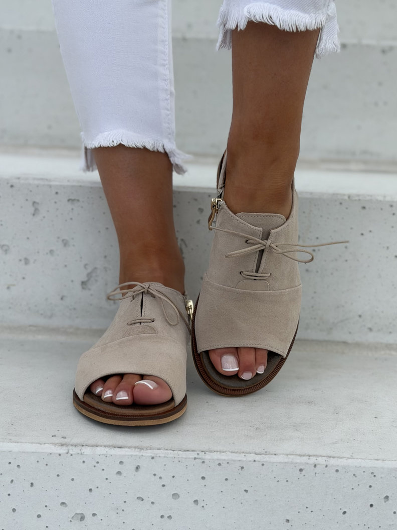 Stylowe sandałki KAZADII ZOEY BEIGE skóra naturalna - obrazek 3