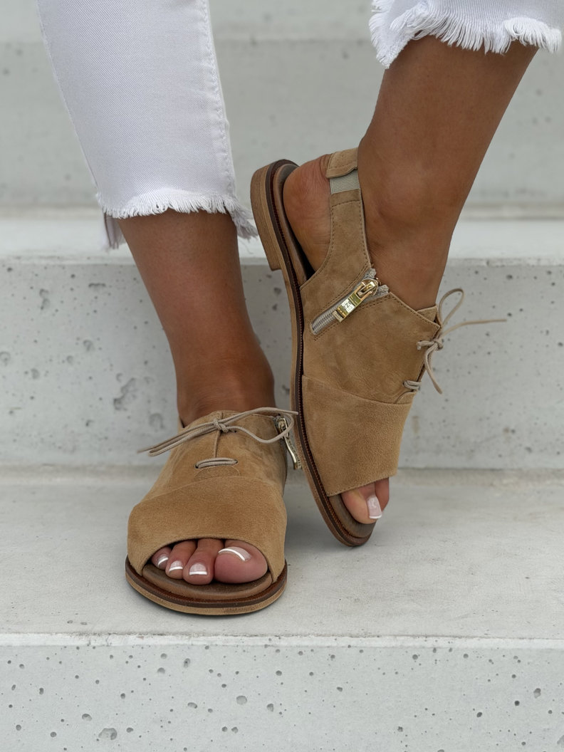 Stylowe sandałki KAZADII ZOEY CAMEL skóra naturalna - obrazek 3