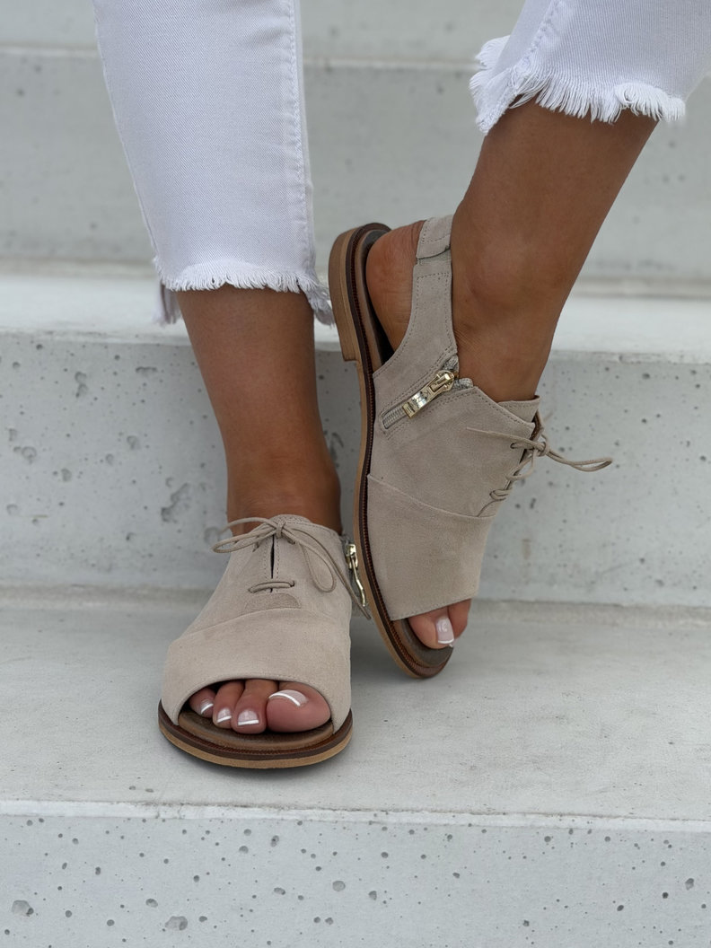 Stylowe sandałki KAZADII ZOEY BEIGE skóra naturalna - obrazek 4