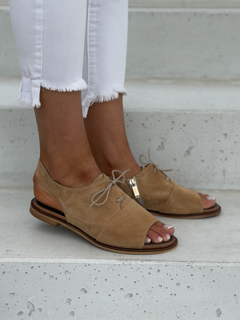 Stylowe sandałki KAZADII ZOEY CAMEL skóra naturalna - obrazek 5