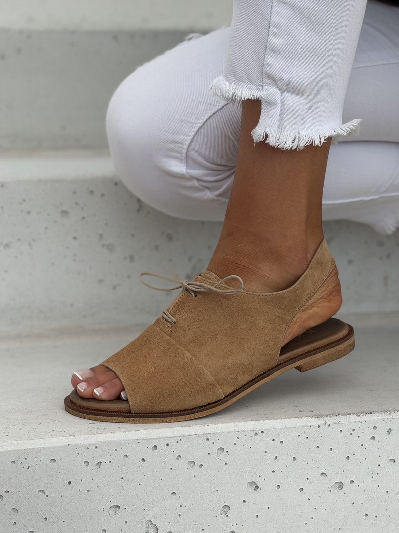 Stylowe sandałki KAZADII ZOEY CAMEL skóra naturalna - obrazek 6